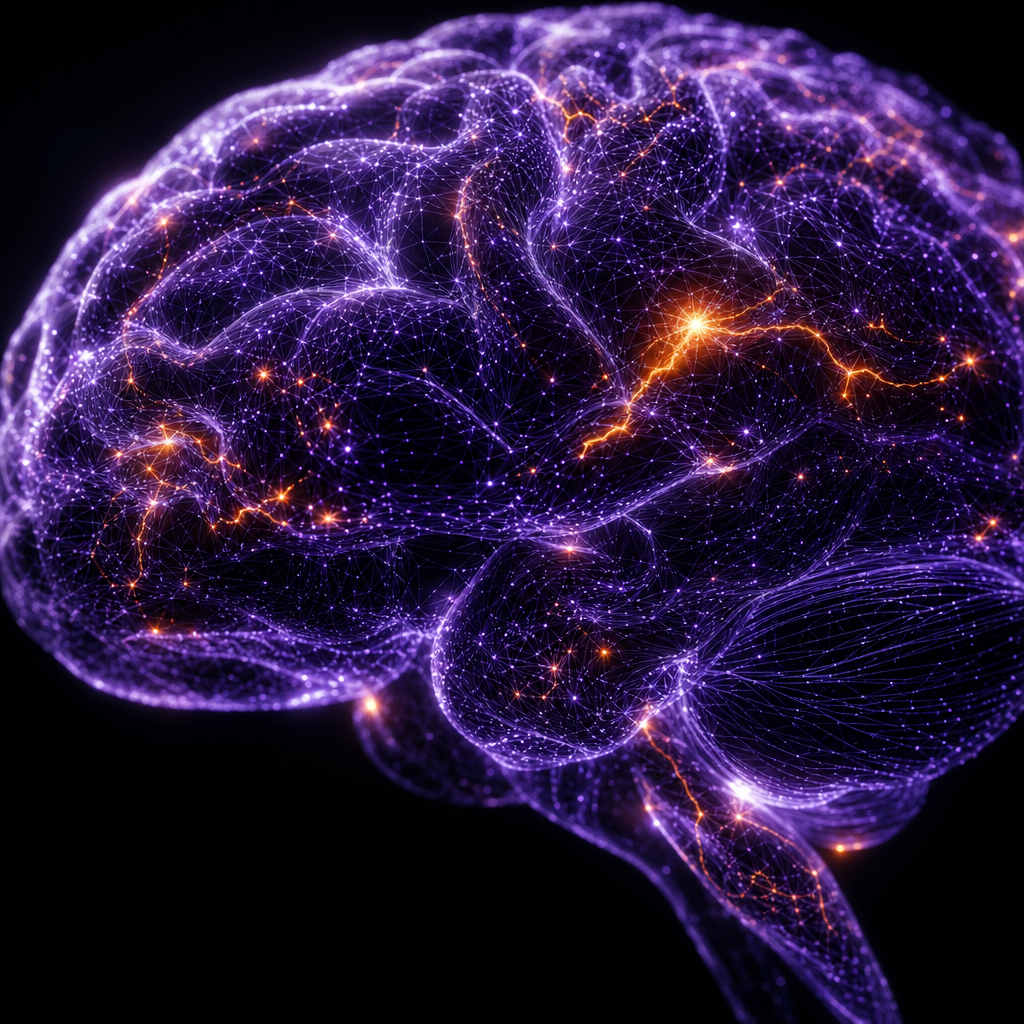 AI neural network brain visualization for autonomous CRO optimization